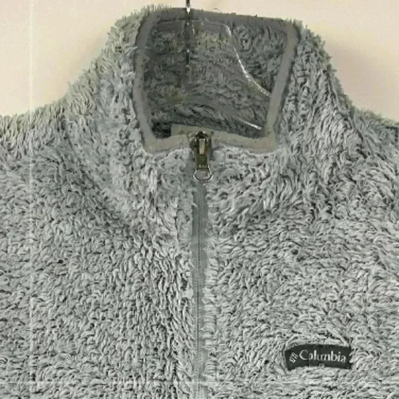 Columbia Women's blue/silver gray color Fleece Full Zip Jacket Size M Casual - Picture 11 of 11